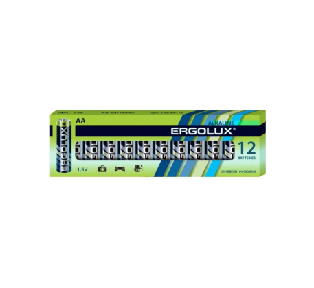 Батарейка «Ergolux» Alkaline LR6 BP-12   (12*АА-блистер  60 комп.)/11749/870990 фото 1